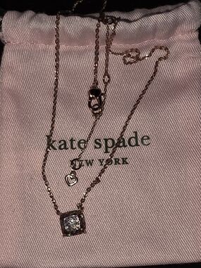 kate spade Rose Gold Glitter Necklace